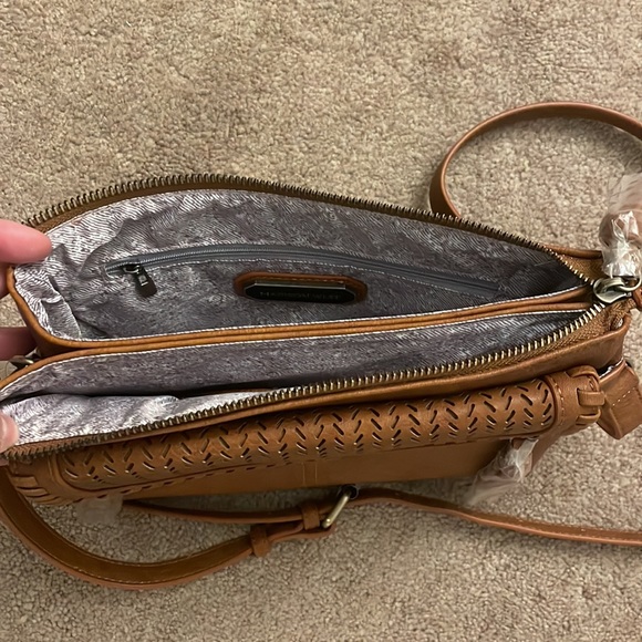 Madison West Camel Crossbody Purse - Picture 4 of 9